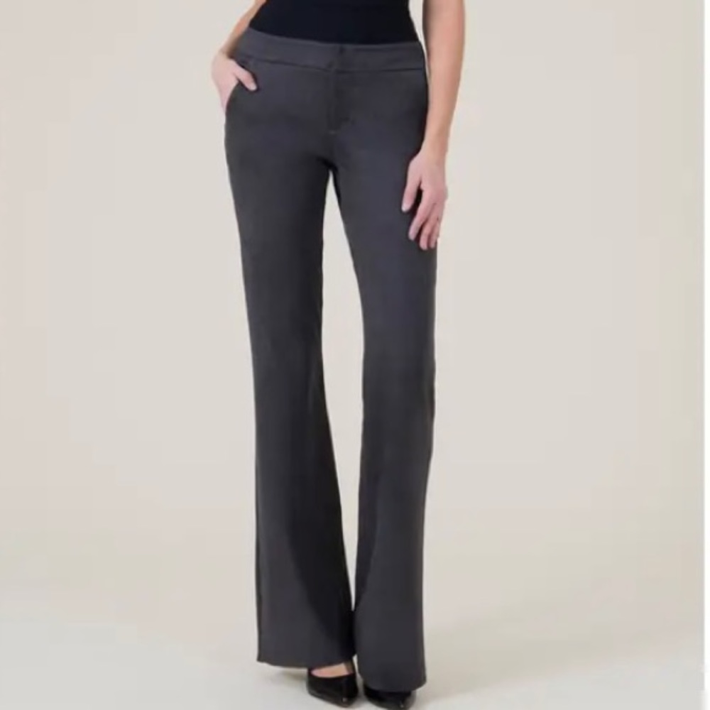 NWT Level 99 Suede Look Flare Pants - Picture 2 of 8